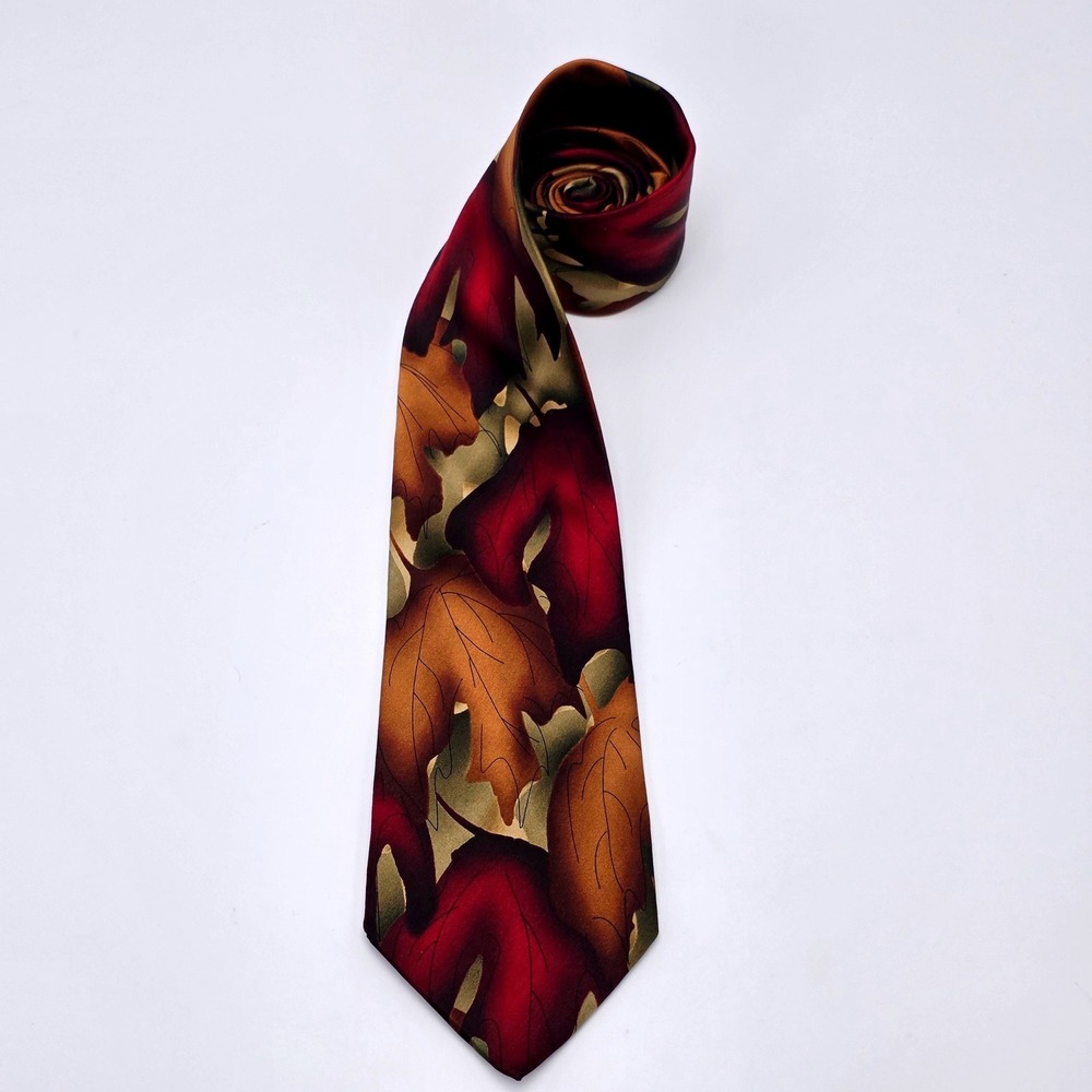 J. Garcia Butterfly Study II Silk Tie Limited Edition Collection 45 Red Orange